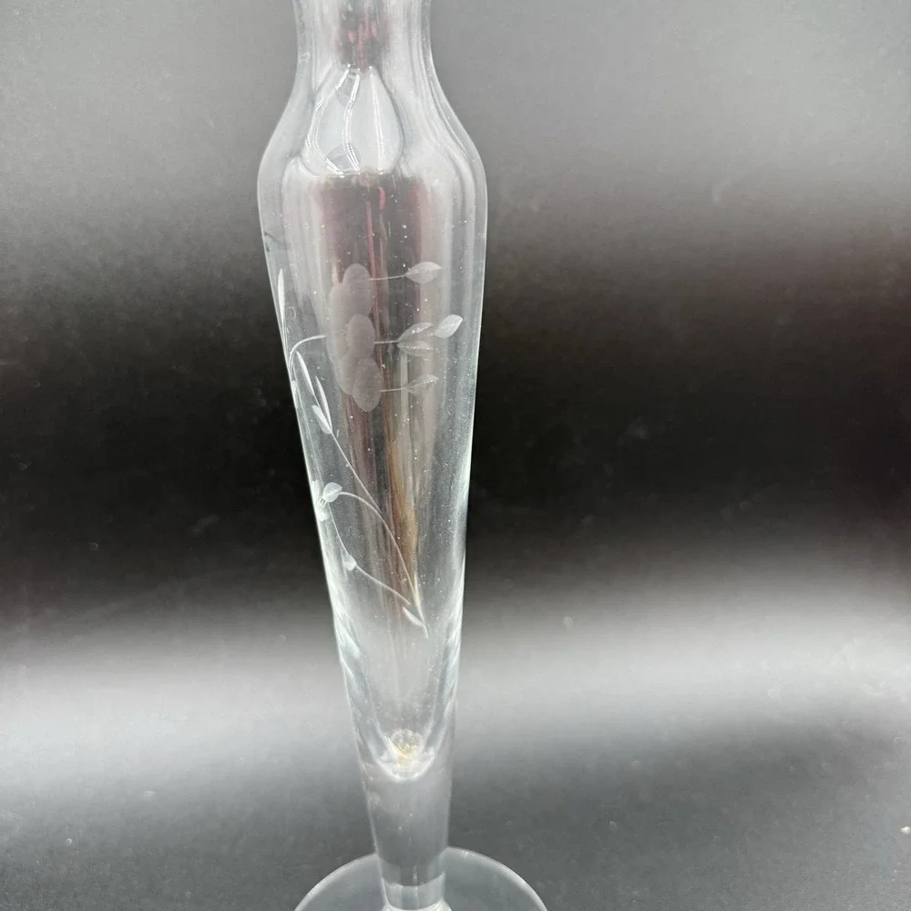 Vintage Princess House Heritage Hand blown Crystal Bud Vase 10